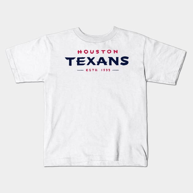 Houston Texaaaans 04 Kids T-Shirt by Very Simple Graph